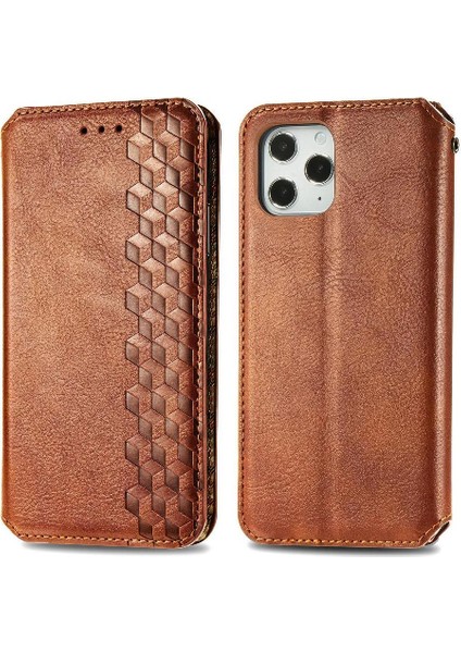 Apple IPhone 12 Için Kılıf Promax Deri Kılıf Cüzdan Fonksiyonu Moda Flip (Yurt Dışından)