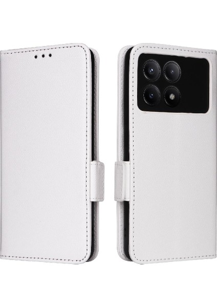 Xiaomi Poco X6 Pro Pu Deri Manyetik Yan Toka Cüzdan Kartı (Yurt Dışından)