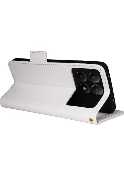 Xiaomi Poco X6 Pro Pu Deri Manyetik Yan Toka Cüzdan Kartı (Yurt Dışından)