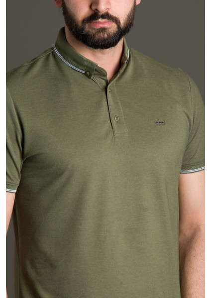 Erkek Haki Basic Polo Yaka T-Shirt fiyatları