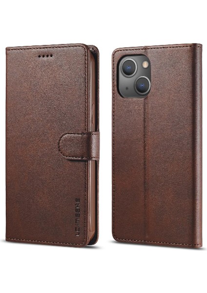 Iphone 14 Için Kılıf Artı Kart Yuvaları Cüzdan Tutucu ile Buzağı Doku Flip (Yurt Dışından)