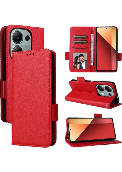 Xiaomi Poco M6 Pro 4g Manyetik Pu Deri Yan Toka Cüzdan Kart (Yurt Dışından)