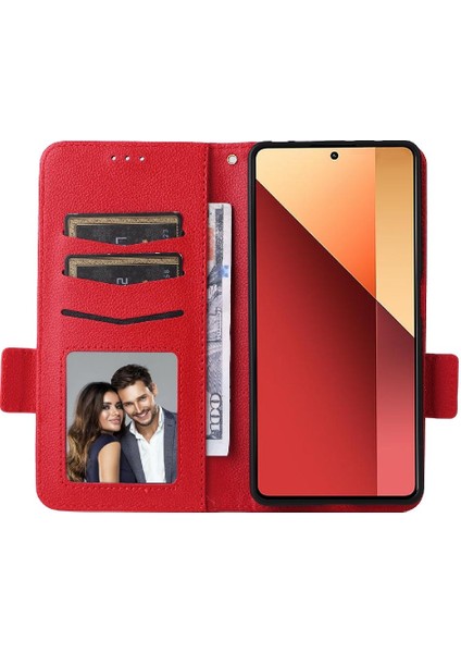 Xiaomi Poco M6 Pro 4g Manyetik Pu Deri Yan Toka Cüzdan Kart (Yurt Dışından)