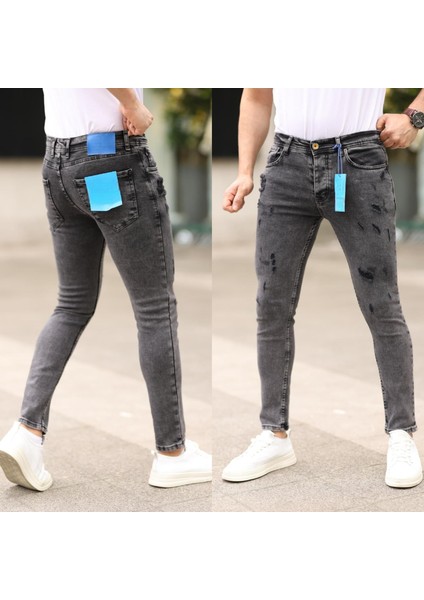 Erkek Yırtık Model Likralı Kot Pantolon