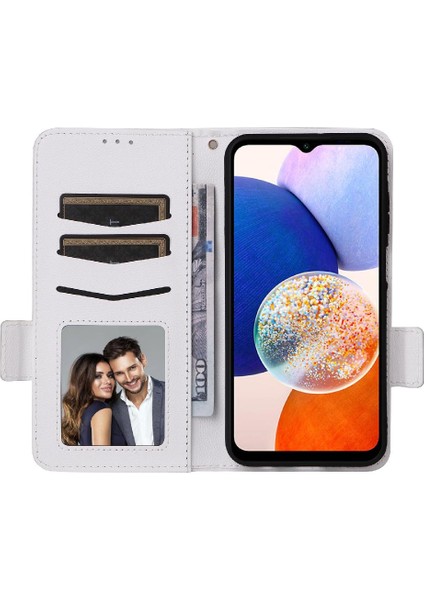 Samsung Galaxy A15 4g/5g Pu Deri Kart Yuvaları Tutucu Yan Toka (Yurt Dışından)