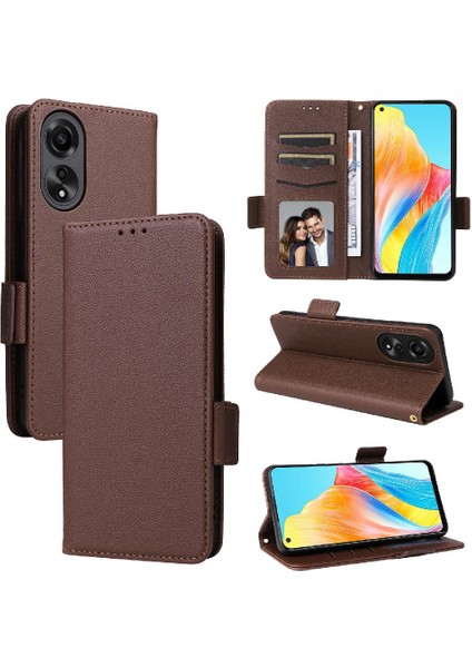 Oppo A78 4g Kart Yuvaları Için Kılıf Tutucu Pu Deri Cüzdan Yan Toka (Yurt Dışından) indirimleri