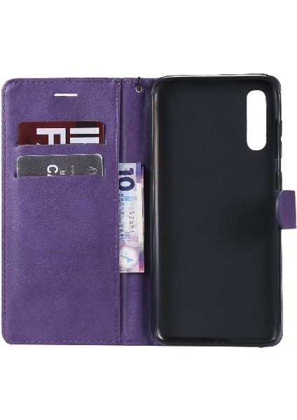 Samsung Galaxy A70 Klasik Düz Renk Iş Cüzdan Telefon Için Flip Case (Yurt Dışından)