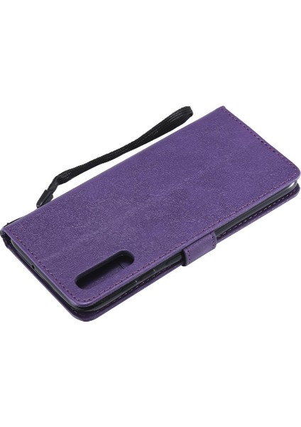 Samsung Galaxy A70 Klasik Düz Renk Iş Cüzdan Telefon Için Flip Case (Yurt Dışından)
