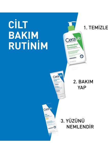 Cerave Nemlendici Krem Kuru Ciltler Seramid ve Hyalüronik Asit İçerikli 50 ml