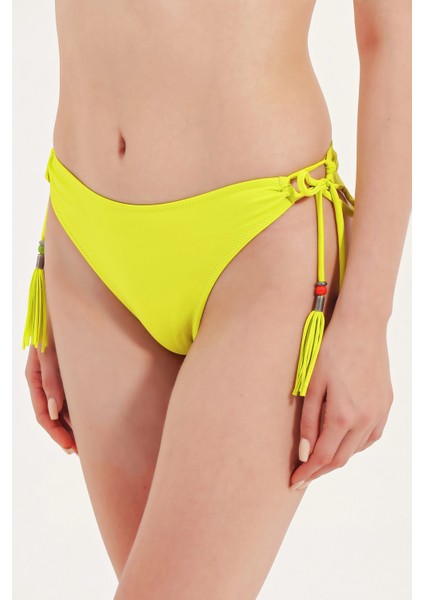 Global Cam Boncuk Detaylı Bikini Alt
