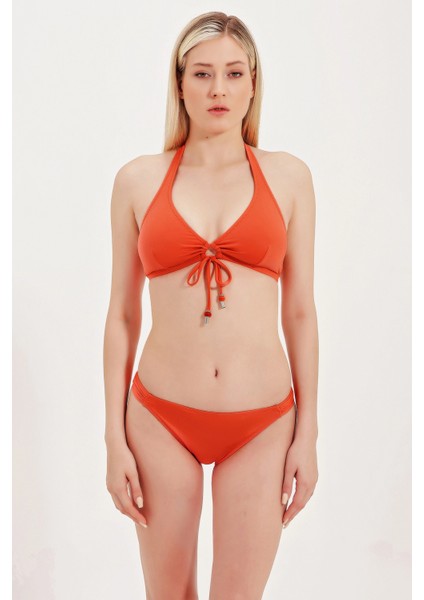 Global Önü Büzgülü Bikini Üst