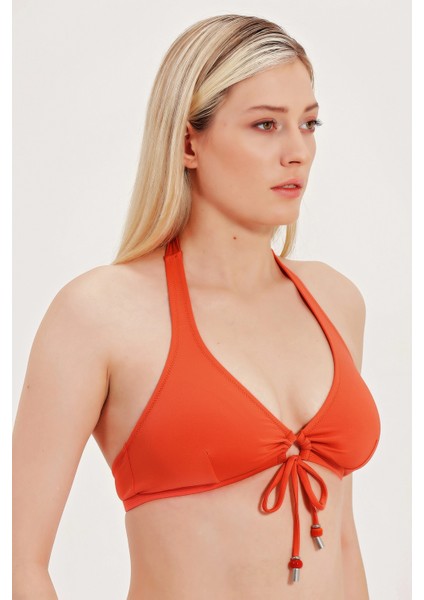 Global Önü Büzgülü Bikini Üst