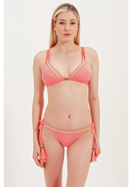 Global Cam Boncuk Detaylı Bikini Alt