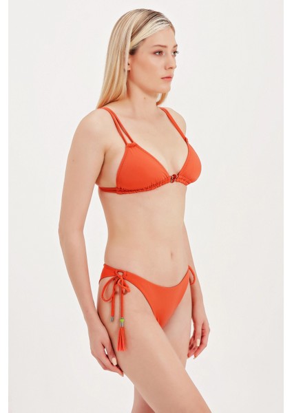 Global Cam Aksesuar Detaylı Üçgen Bikini