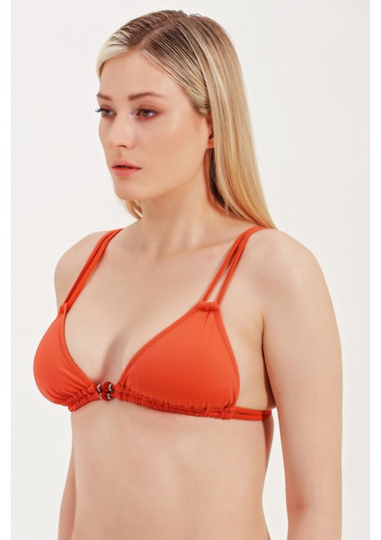 Global Cam Aksesuar Detaylı Üçgen Bikini