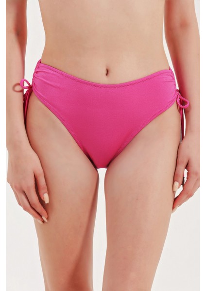 Global Yüksel Bel Yan Büzgülü Bikini Alt