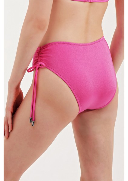 Global Yüksel Bel Yan Büzgülü Bikini Alt