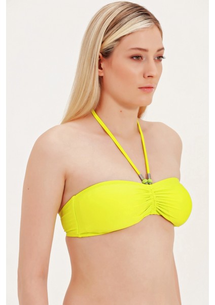 Global Boncuk Detaylı Straplez Bikini