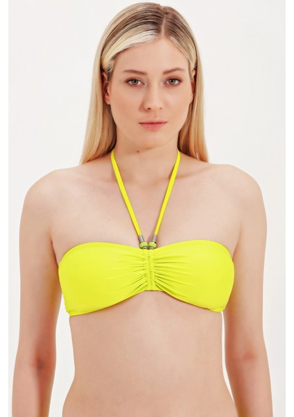 Global Boncuk Detaylı Straplez Bikini