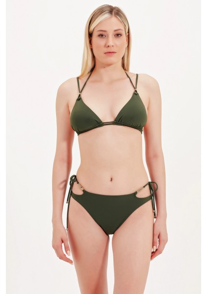 Global Gold Aksesuarlı Üçgen Bikini