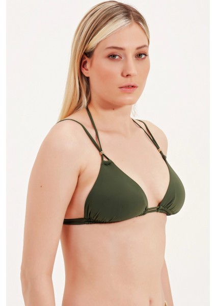 Global Gold Aksesuarlı Üçgen Bikini