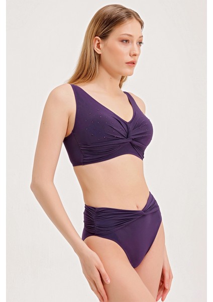 Taş Detaylı Yüksek Bel Bikini fiyatları