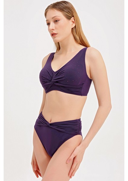 Taş Detaylı Yüksek Bel Bikini modelleri
