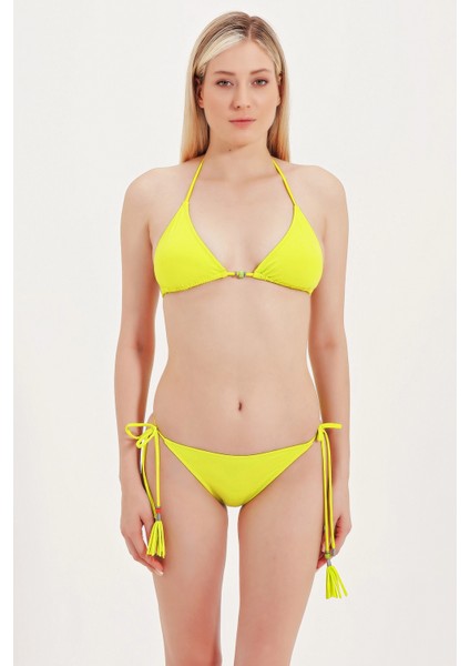 Global Cam Boncuk Detaylı Bikini Alt