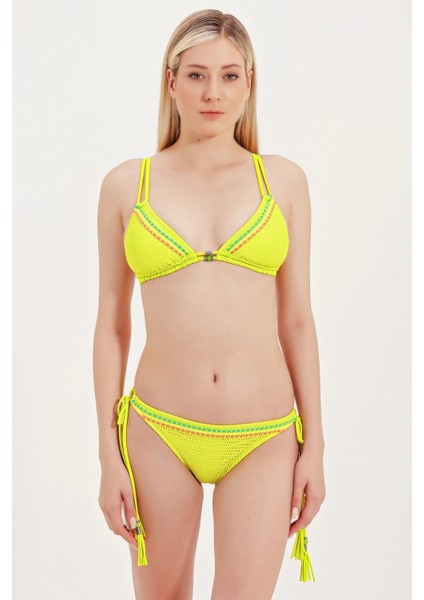 Global Cam Boncuk Detaylı Bikini Alt