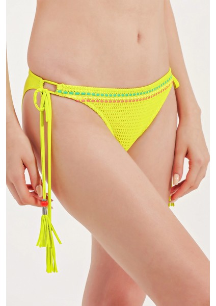 Global Cam Boncuk Detaylı Bikini Alt