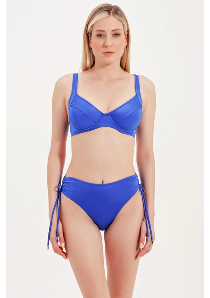 Global Yüksel Bel Yan Büzgülü Bikini Alt
