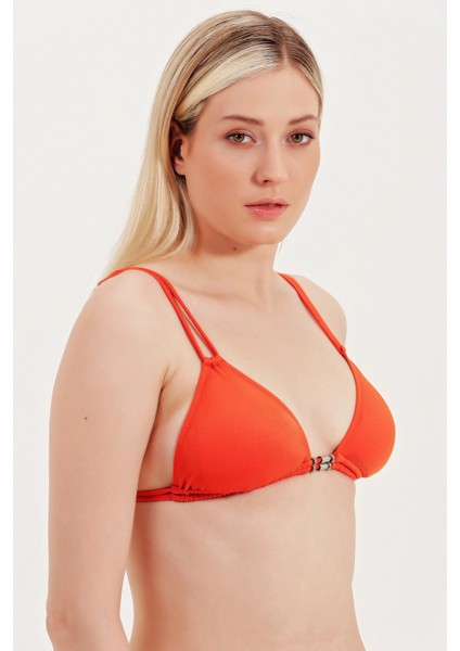 Global Aksesuar Detaylı Üçgen Bikini Üst