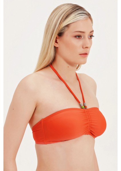 Global Boncuk Detaylı Straplez Bikini