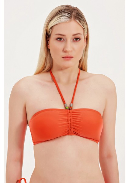 Global Boncuk Detaylı Straplez Bikini