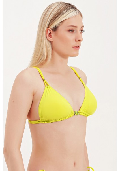 Global Cam Aksesuar Detaylı Üçgen Bikini