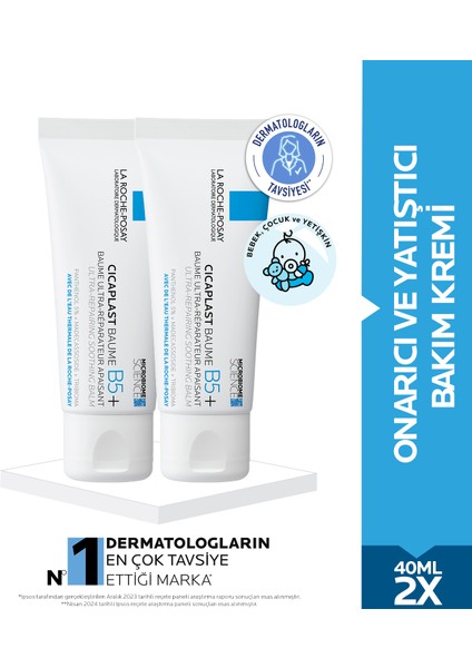 La Roche-Posay Cicaplast Baume B5 - Onarıcı Bakım Kremi 40ML X2