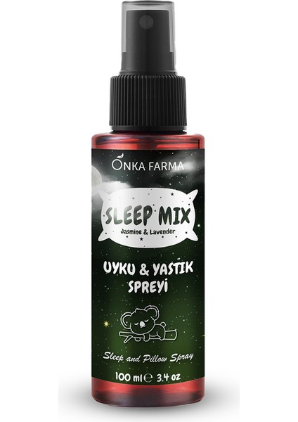 Sleepmix Uyku Yastık Spreyi 100 ml (Yasemin & Lavanta) Rahatlatıcı Dinlenme Spreyi Sleep Spray