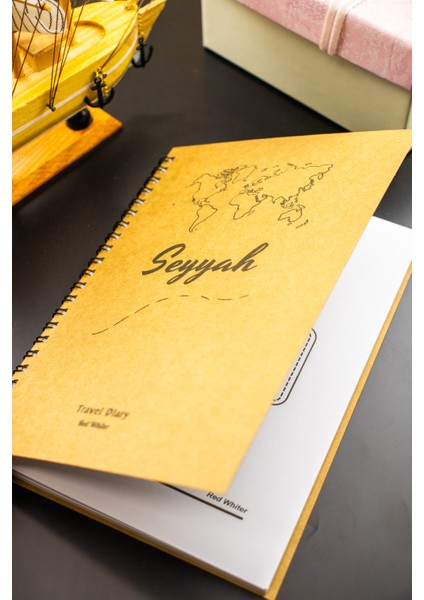 Hediyelik - A5 Notebook Seyahat Günlüğü Macera Defteri Kraft Kapak