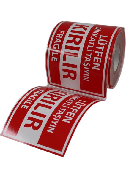 Büyük Boy Dikkat Kırılır Etiketi(Fragile Label) 100MM x 150MM 250 Adet