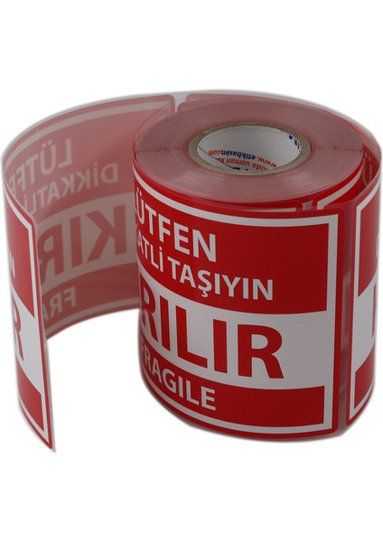 Büyük Boy Dikkat Kırılır Etiketi(Fragile Label) 100MM x 150MM 250 Adet
