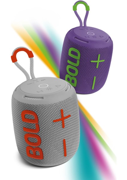 Bold Gri Taşınabilir Ses Bombası Kablosuz Bluetooth Hoparlör Speaker Yüksek Sesli Tws fiyatları