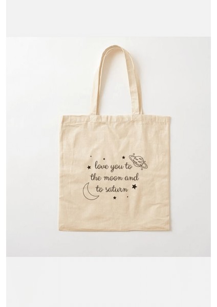 Satürn ve Ay Bez Çanta