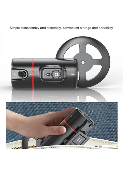 360° Gimbal Sabitleyici Masaüstü Aı Otomatik Takip Gimbal'i, Uzaktan Deklanşörlü + Akıllı Telefon Sabitleyici Için Doldurma Işığı (Yurt Dışından)