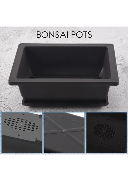 Parçalı Bonsai Saksıları-Bitkiler, Çiçekler, Otlar, Plastik Kare Saksılar Için Dahili Fileli Klasik Derin Islak Tepsi (Yurt Dışından)