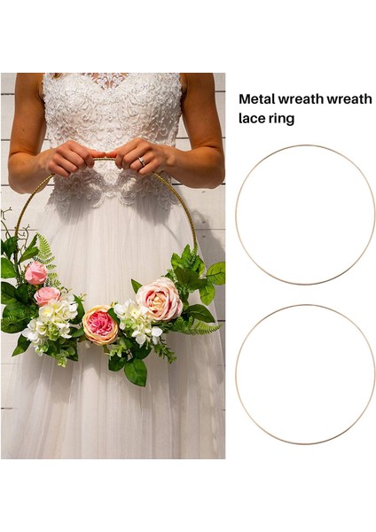 10 Paket 10 Inç Metal Çiçek Çember Çelenk Altın Halka Yüzükler Dıy Çelenk, Dream Catcher ve Duvar Asılı El Sanatları (Yurt Dışından) fiyatları
