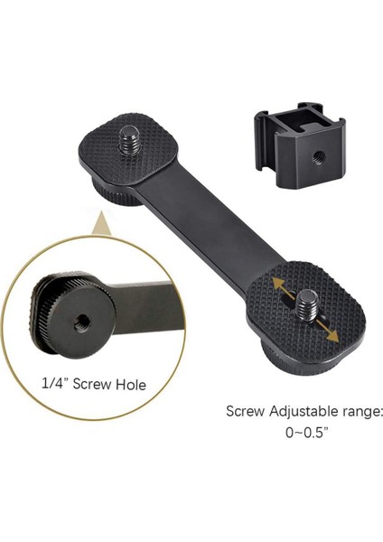 Üçlü Soğuk Ayakkabı Dağı Evrensel Uzatma Braketi Tutucu Adaptörü LED Video Işığı Dslr Telefon Gimbal Sabitleyici (Yurt Dışından)