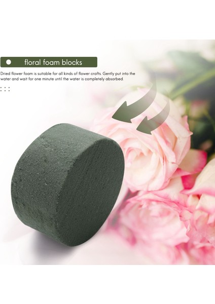 Çiçekli Köpük, 15 Pcs Yuvarlak Kuru Çiçek Köpük Blokları, Yapay Çiçekler Için Yeşil Bloklar, Çiçek Için Harika (Yurt Dışından)