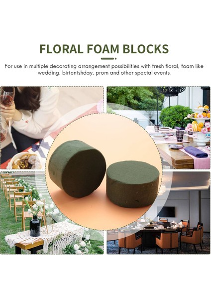Çiçekli Köpük, 15 Pcs Yuvarlak Kuru Çiçek Köpük Blokları, Yapay Çiçekler Için Yeşil Bloklar, Çiçek Için Harika (Yurt Dışından)