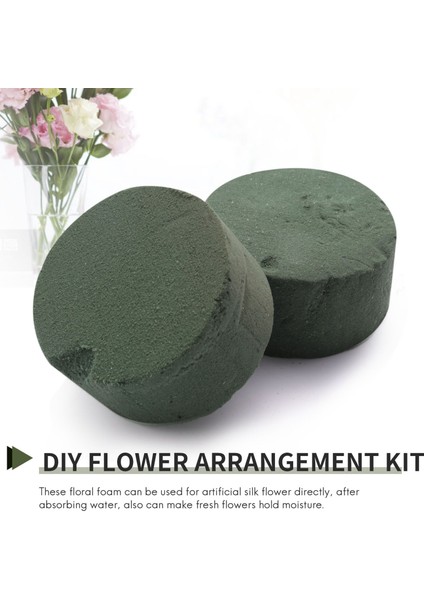 Çiçekli Köpük, 15 Pcs Yuvarlak Kuru Çiçek Köpük Blokları, Yapay Çiçekler Için Yeşil Bloklar, Çiçek Için Harika (Yurt Dışından)