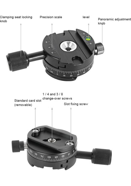 Kamera Kelepçesi Panoramik Kelepçe Tripod Monopod Hızlı Bırakma Plakası Montaj Döndürme Kelepçesi Arca Plaka Dslr (QJ01-A) (Yurt Dışından)